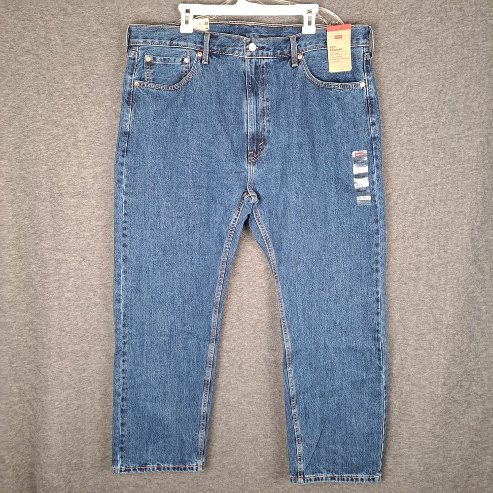 Levi's 505 Regular Fit Jeans Mens 42x30 (Fits 41x30) Blue Straight Leg Denim
